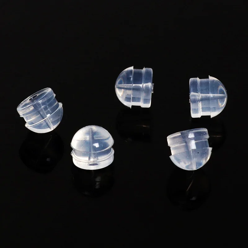 100 шт. силиконовая резиновая серьга спины безопасность пуля фиксаторы уход за