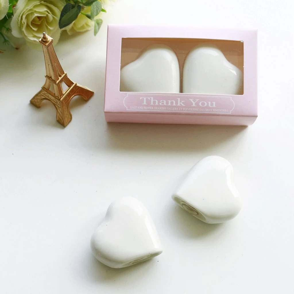 Керамические подставки для специй шейкеры соли и перца в форме сердца Дня