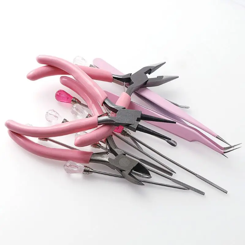 

8Pcs Silicone Resin Tools Set Stirring Needle Spoon Plier Tweezer Jewelry Making