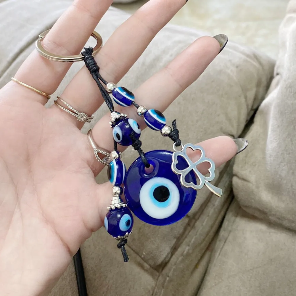 Брелок модный брелок в форме клевера из сплава для автомобиля ювелирный кулон с