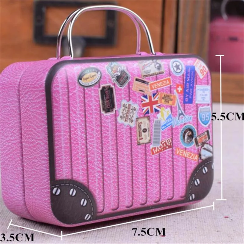 Креативный Мини ящик для хранения чемодан Форма конфет и чая контейнер свадьбы