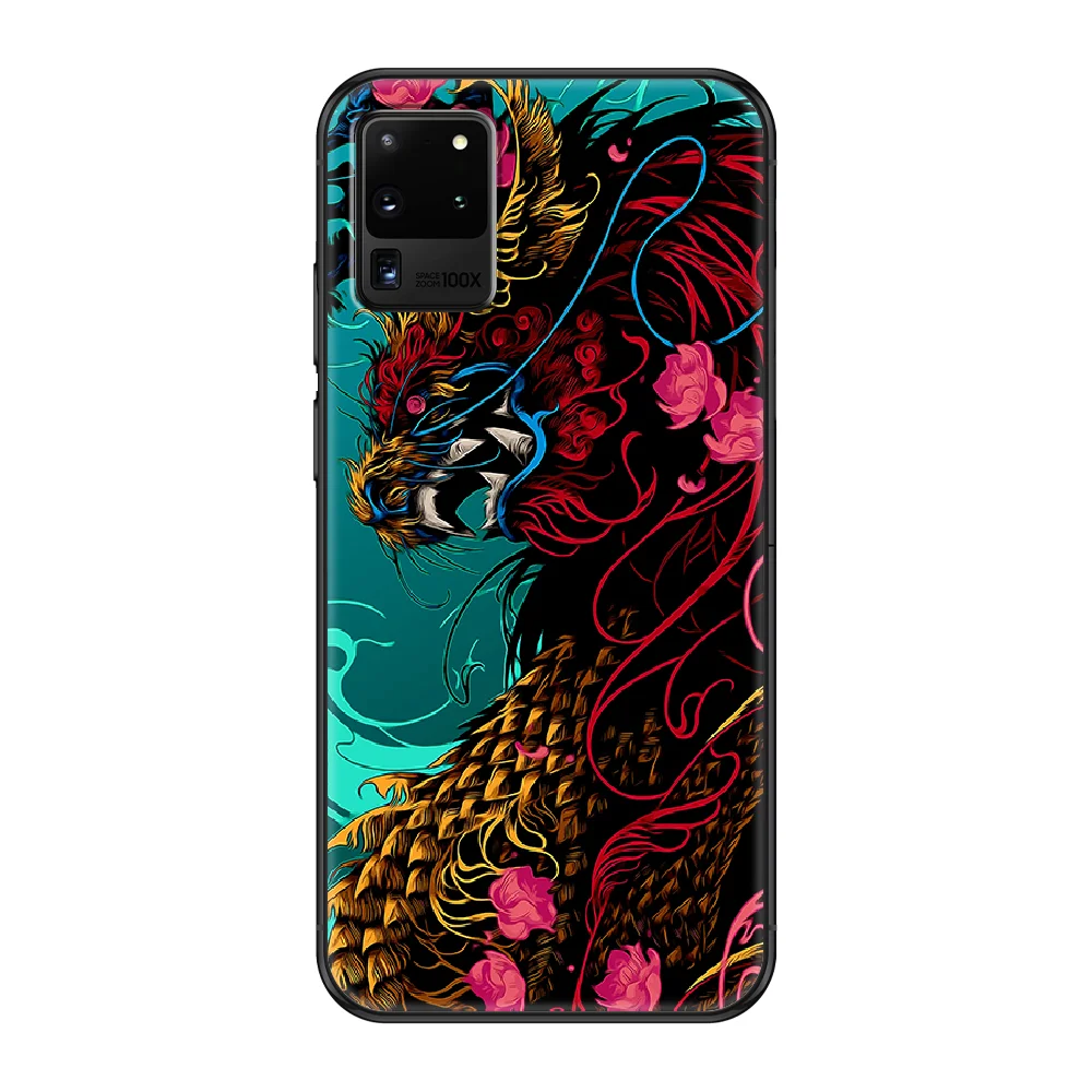 Крутой китайский дракон чехол для телефона Samsung Galaxy S 3 4 5 6 7 8 9 10 E Plus Lite Edge черный
