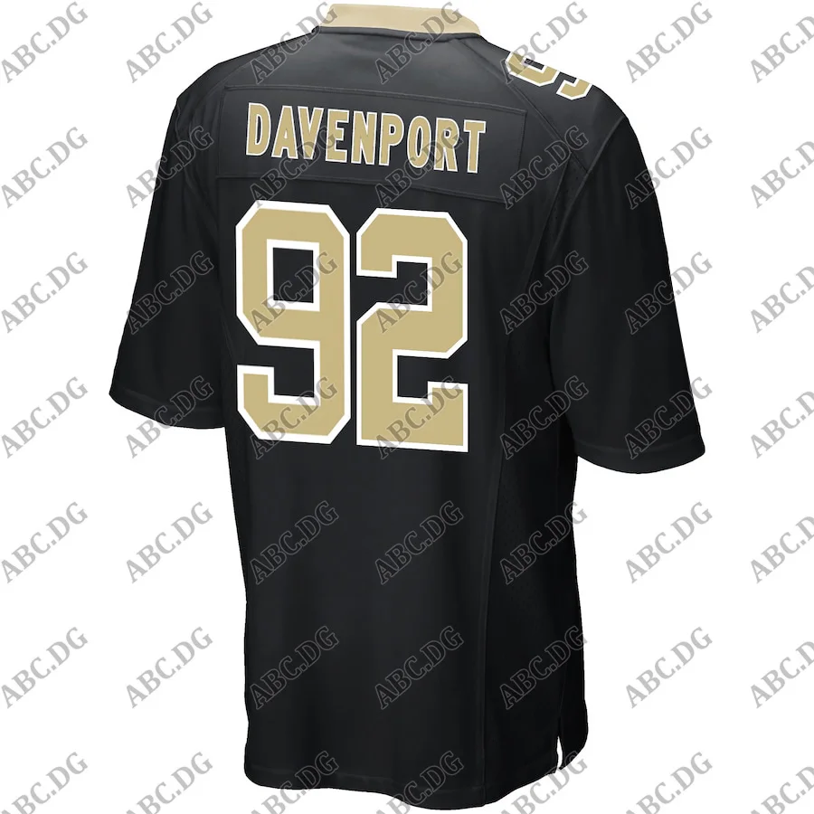 

Men Women Kid Youth New Orleans Marcus Davenport Black Game Player Jersey