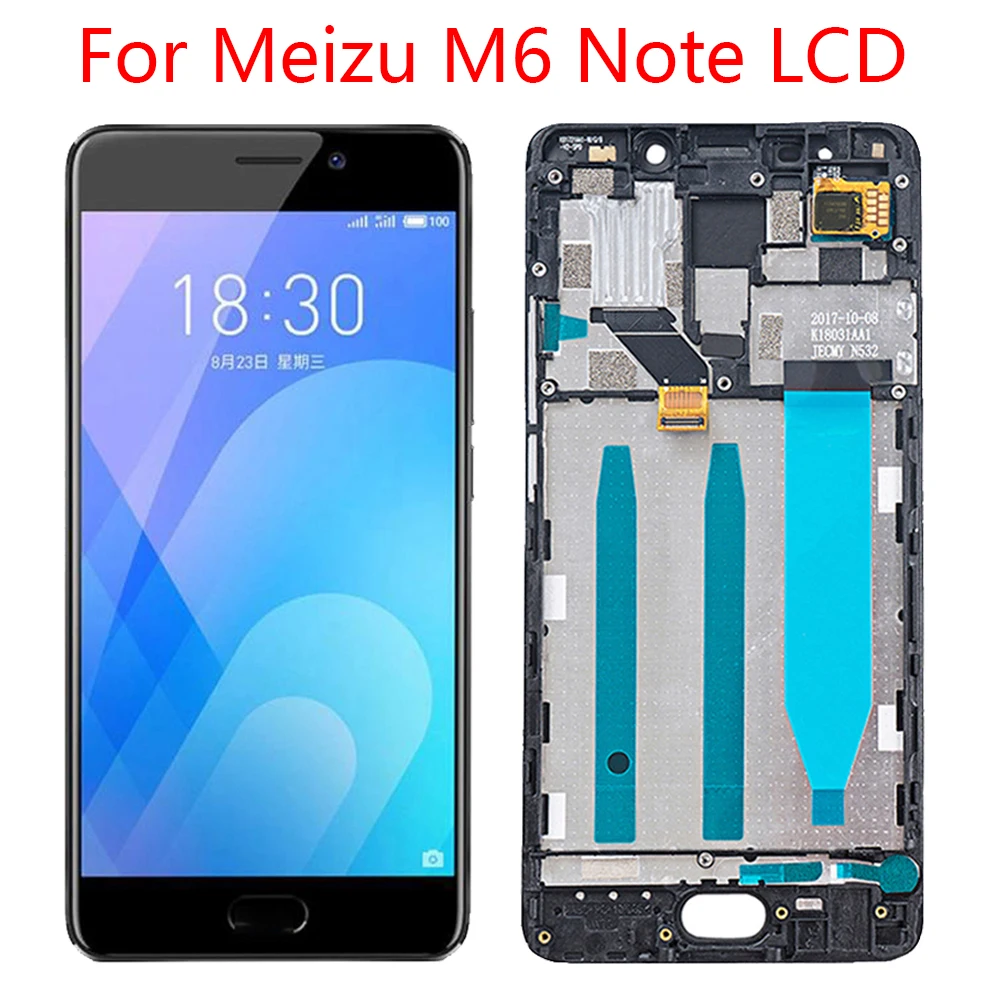 5,5-дюймовый Meizu M6 Note сменный сенсорный ЖК-экран parts Note 6 M721H M721Q M721W LCD + рамка
