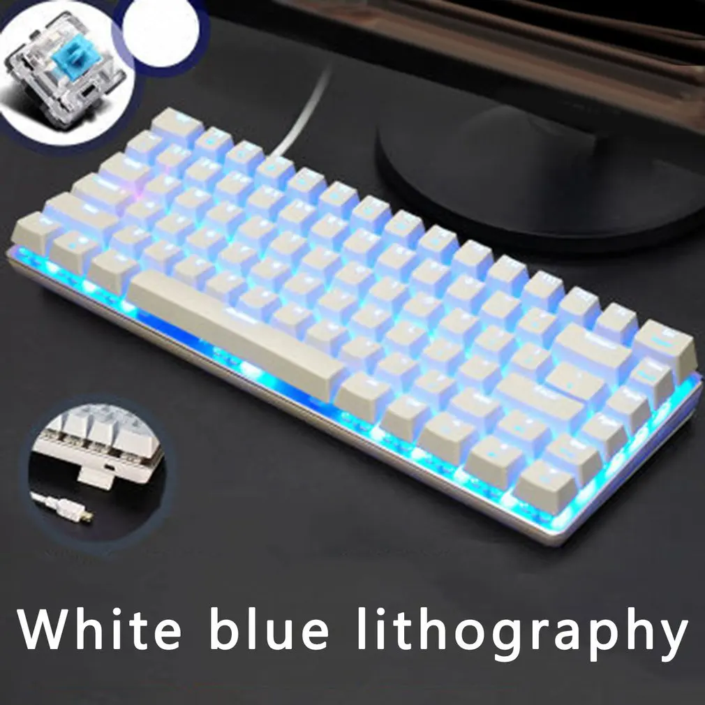 

AK33 mechanical gaming keyboard wired Russian/English layout RGB/1 color backlight 82-key conflict-free