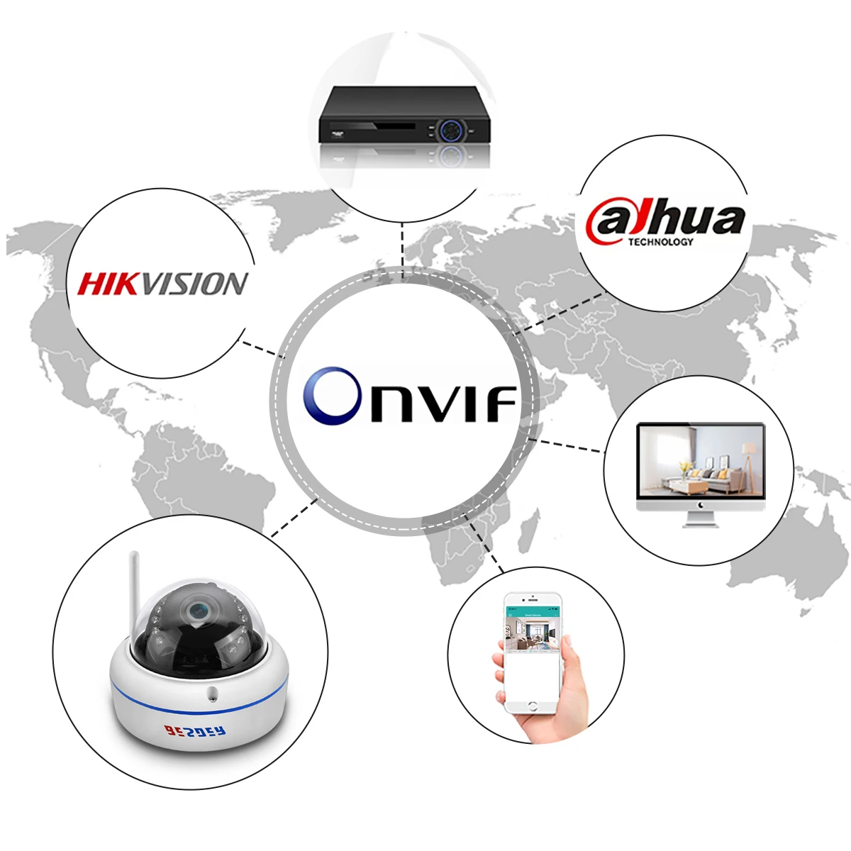 Besder 1080P Антивандальная ip-камера Wifi ONVIF P2P TF слот для карты CCTV купольная камера беспроводная Проводная аудио записанная камера безопасности