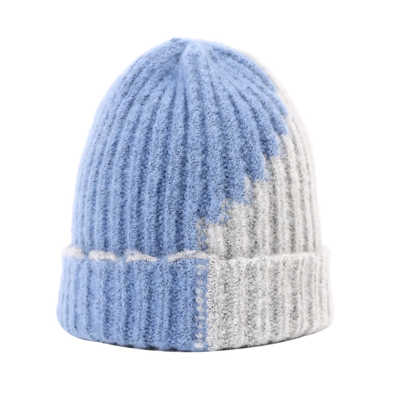 New Winter Knitted Hat For Men And Women Color Patchwork Casual High Quality Unisex Elastic Outdoor Warm Skullies Beanie | Аксессуары