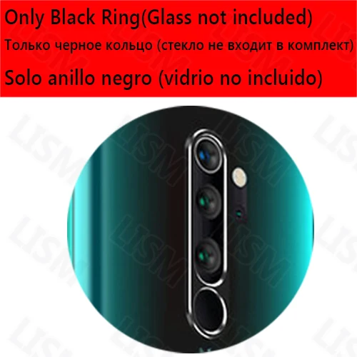 Only Black Ring Для задней камеры Xiao mi 9 mi 9 SE Red mi Note 8/7/Pro Алюминиевый чехол с металлическим кольцом для защиты экрана или с задней стеклянной пленкой для объектива - Цвет: Only Black Ring