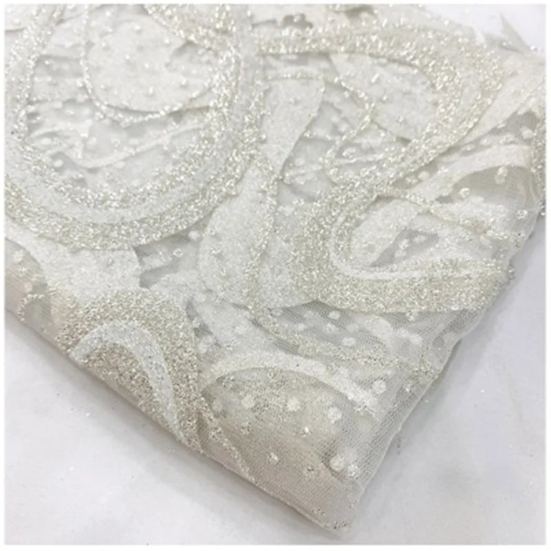 Новое свадебное платье сетка пряжа спрей золотая ткань белая горячая пленка