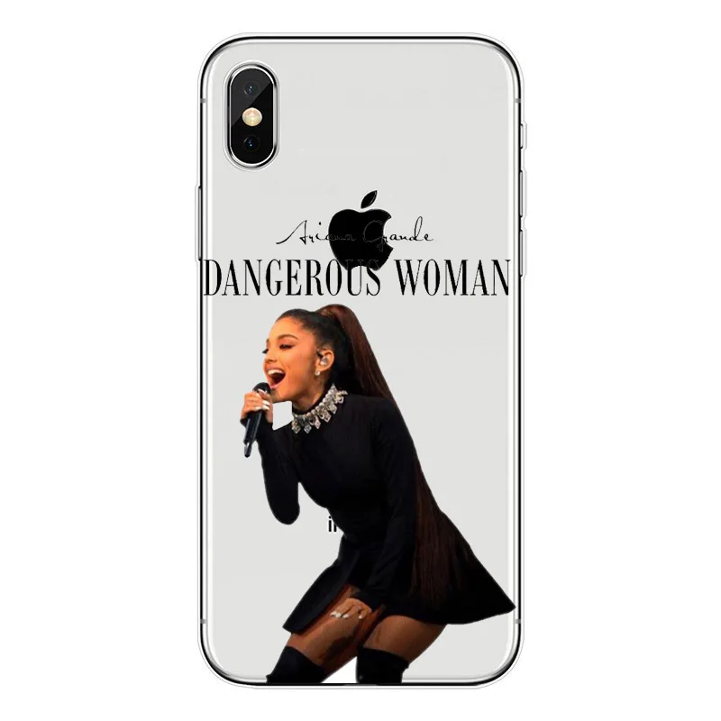 For iPhone XR XS Max Phone Case American sexy singer Ariana Grande soft Silicone Coque Cover 5S SE 6 6S 7 8 Plus X |