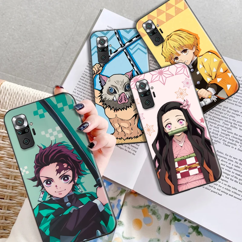 

Anime Demon Slayer Phone Case For Xiaomi Redmi Redmi Note 10 10 Pro 10T 5G 10S 10 5G Pro Max Kimetsu No Yaiba Soft Cover Fundas