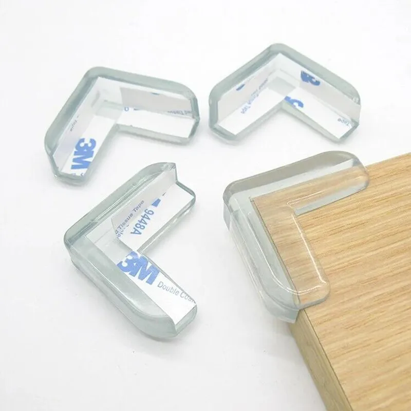 4pcs/lot Anti-collision Glass Table Protection Clear Rubber Furniture Table Desk Corner Edge Cushion Guard Protector Baby Cover