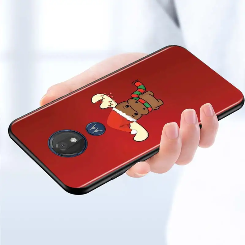

Christmas gift for Motorola G9 G8 G E7 E6 One Play Marco Hyper Fusion Stylus Power Edge Plus Black Phone Case