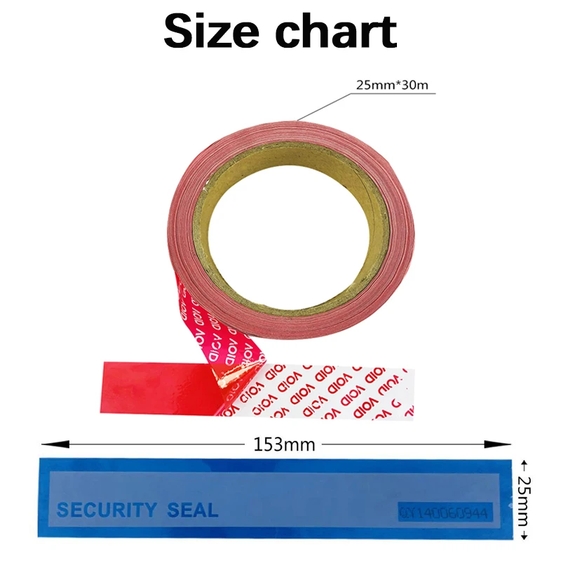 Прозрачные защитные пломбы упаковочная клейкая лента гарантия пустая открытая