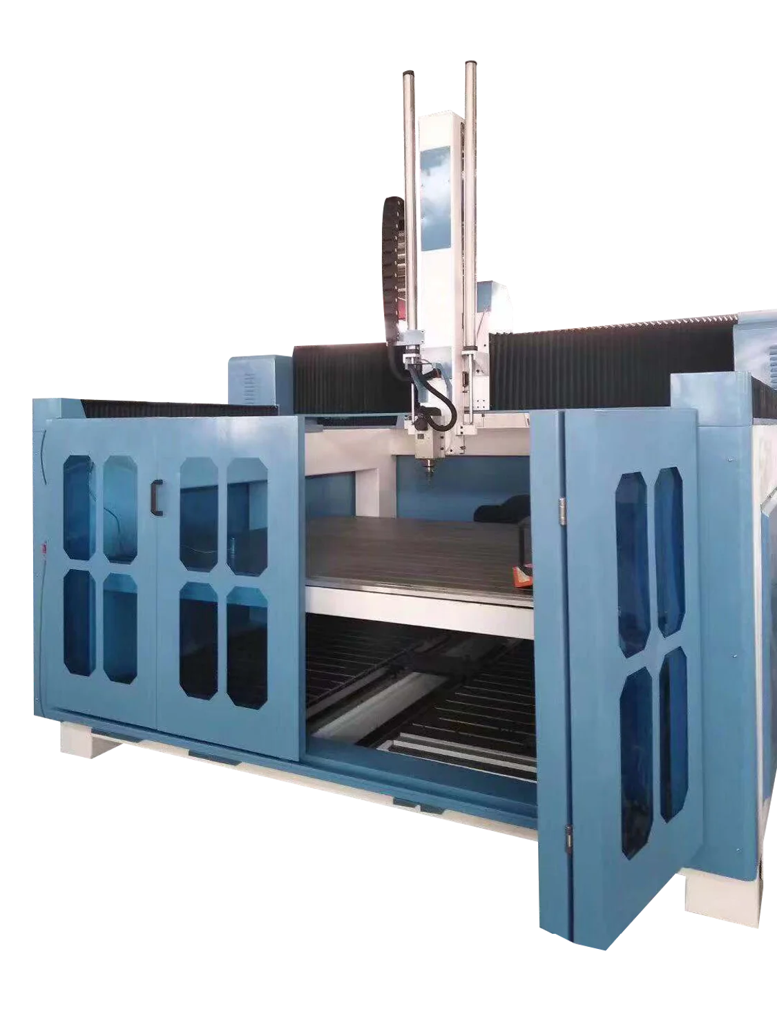 Большой размер древесины литья ЧПУ маршрутизатор 4 оси двойной стол пены