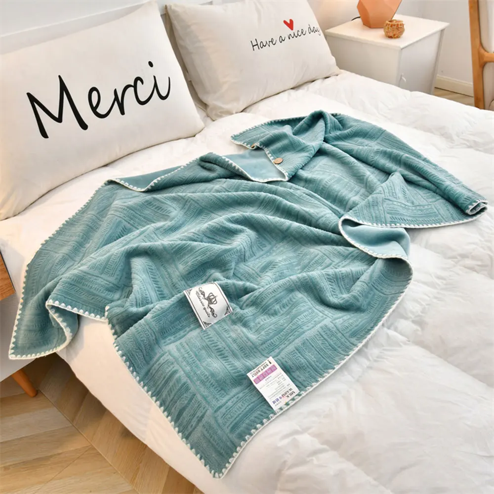 

Svetanya 3D Turquiose Summer Soft Print Double-side Blankets Throws Plaids Flannel Coral Fleece Microfiber Bedsheet Nap