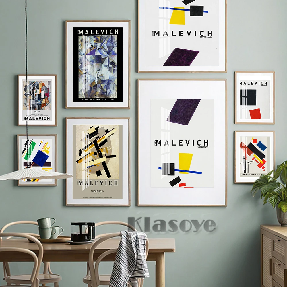 

Kazimir Malevich Suprematism Exhibition Museum Poster Geometric Abstraction Art Prints Canvas Painting Living Room Home Decor