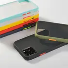 Противоударный чехол-бампер для телефона iPhone 13 12 Mini 12 11 Pro Max XR X XS Max 7 8 Plus, мягкий чехол карамельного цвета с кнопкой, чехол для телефона