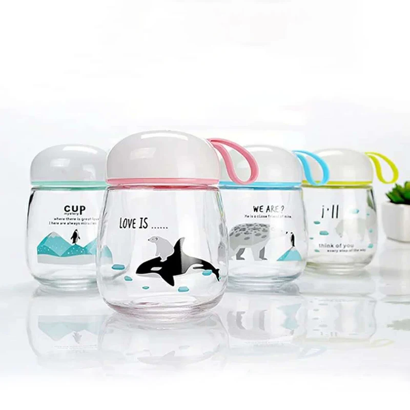 Мини-Стакан для воды термостойкий стеклянный стакан с большим животом милый