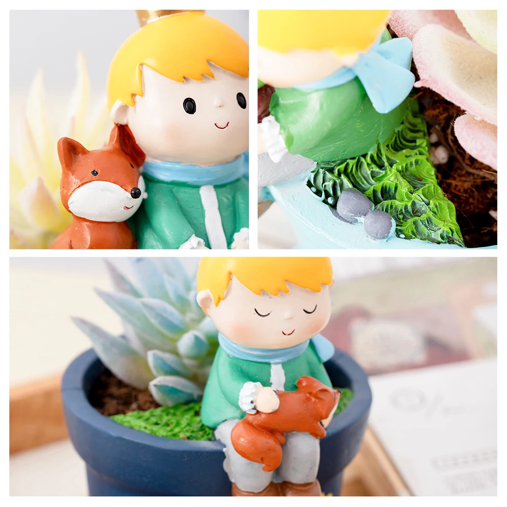 Креативные милые горшки для растений и суккулентов маленьких мальчиков