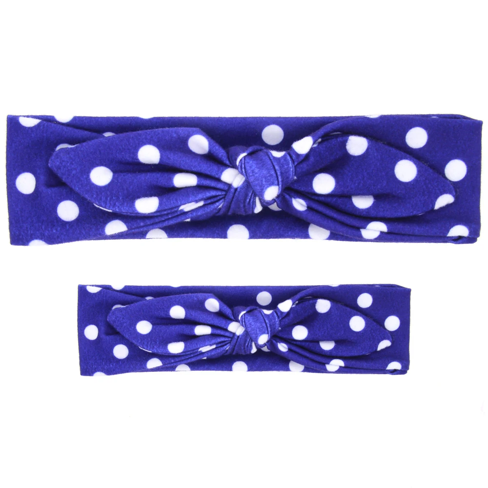 

1Set Rabbit Ears Striped Dot Triangle Lattice Winter Printed Knotted Headwear Headband For Girls Hair Accessories Holiday Party