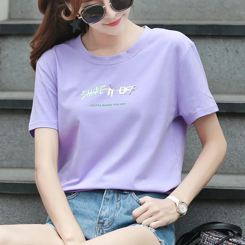 

Summer Women Female T Shirt Printing Fashion Letter BE FRI ST END T Shirts Short one