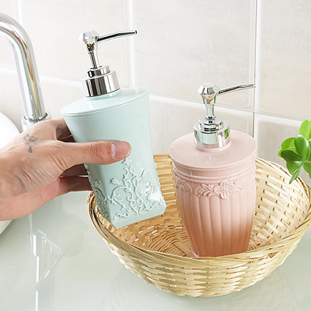 400 мл 3D резной цветочный шампунь для геля и лосьона душа пустая бутылка дозатор