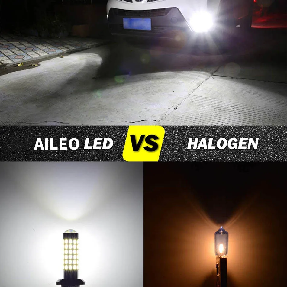 AILEO H1 светодиодный Противотуманные фары Дневные Фары Светильник лампы 3014 78SMD