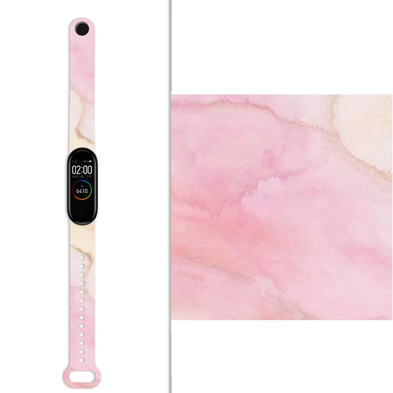 for Xiaomi Miband 3 4 5 6 Colorful Graffiti pattern Waterproof Silicone Strap Replacement xiaomi mi band 5 strapmi band 4