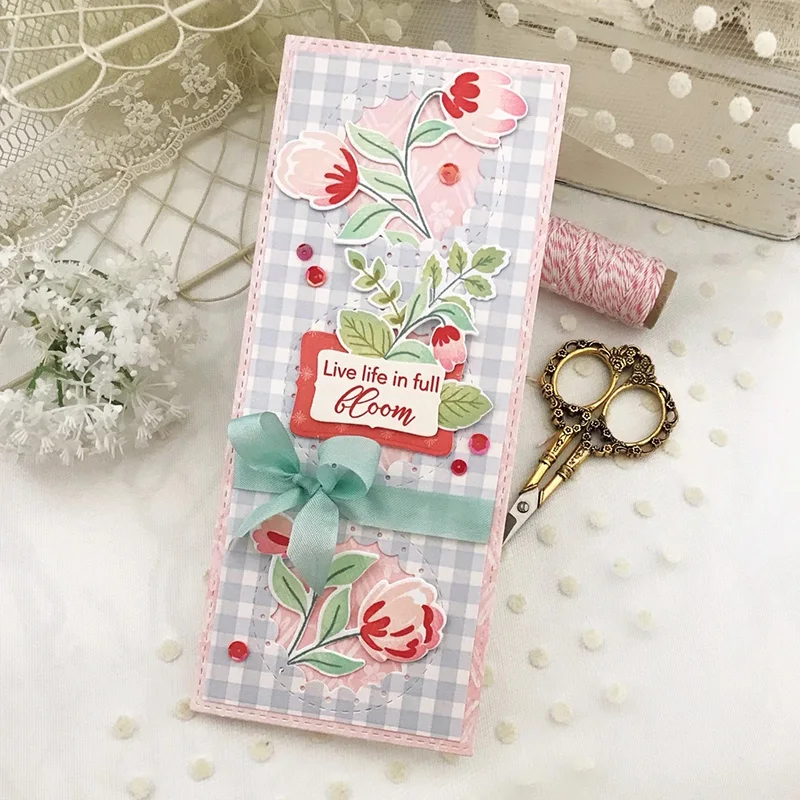 

JC Metal Cutting Dies for Scrapbooking Rectangle Frame Shape Die Cut Stencil Paper Knife Mould Blade Card Make Craft Decoration