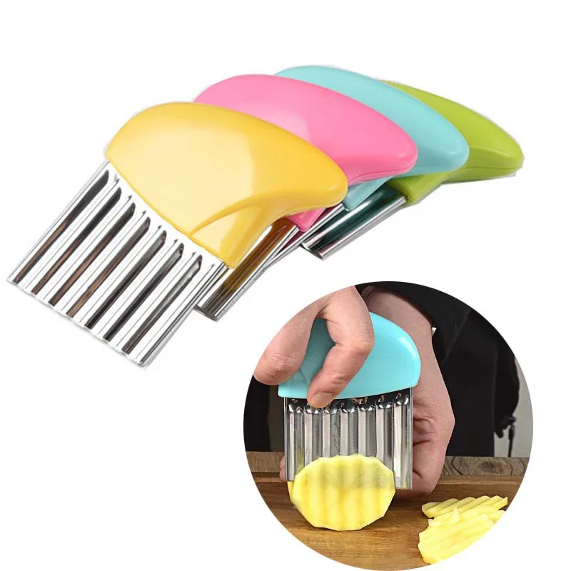 

Kitchen Accessories Potato Slicer Onion Cutter Corrugated Knife Fries for Cutting Chopper Vegetable Novel Fruit Tools Gadget