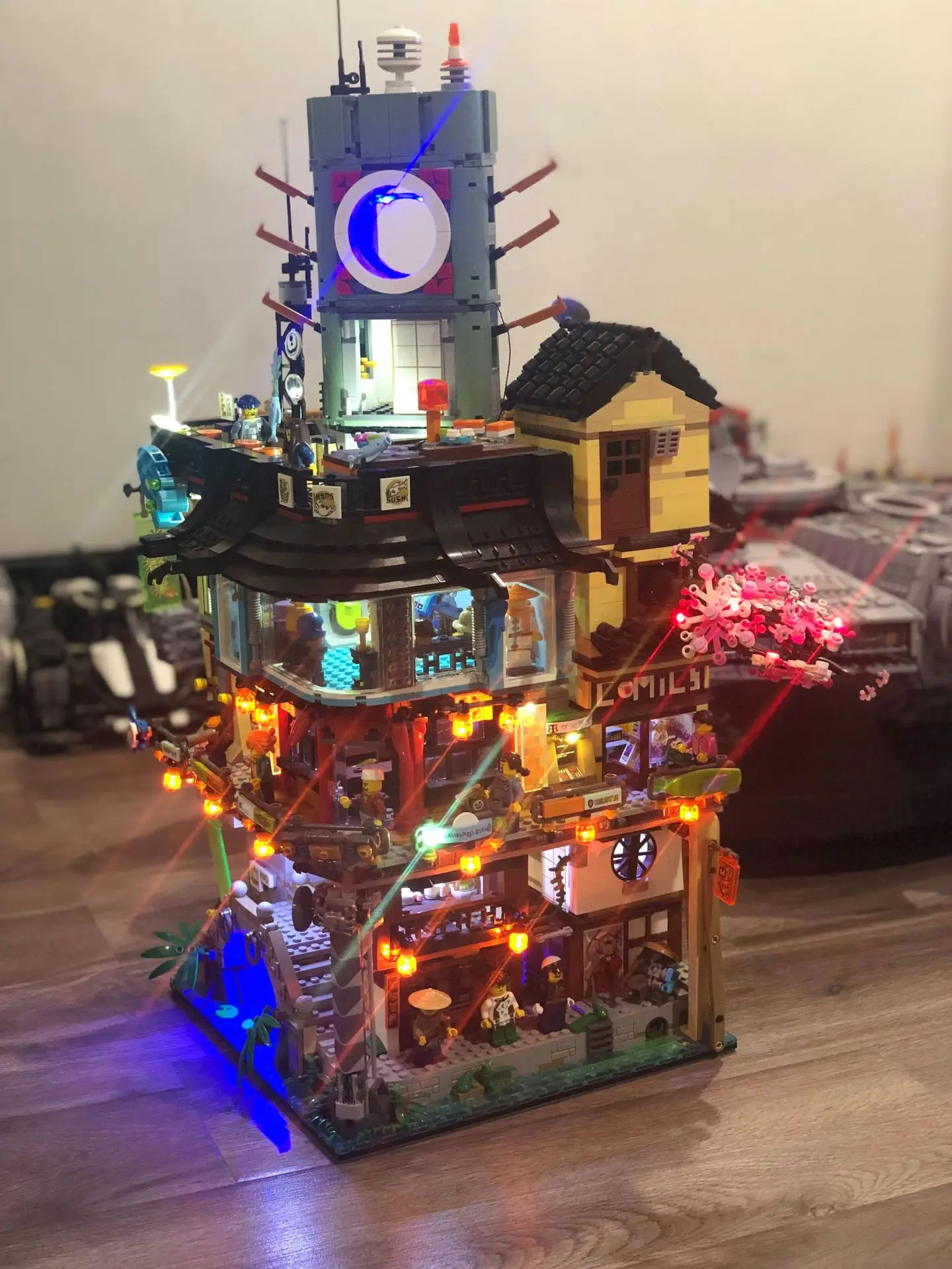Ninjago город мастера Spinjitzu Совместимость с Legoset 70620 светодиодный свет строительные