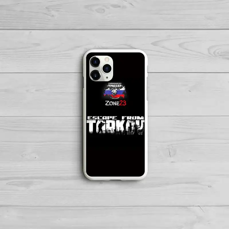 

escape from tarkov Phone Case Candy Color White for iPhone 11 pro XS MAX 8 7 6 6S Plus X 5S SE 2020 XR