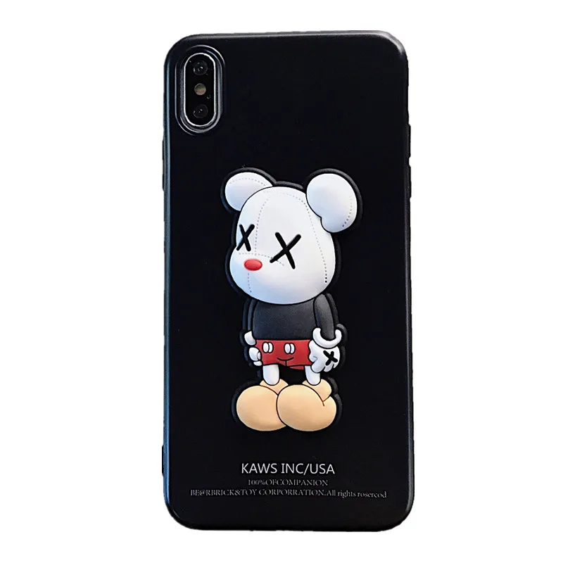 Трехмерный мультяшный силиконовый наполовину обернутый Чехол для мобильного