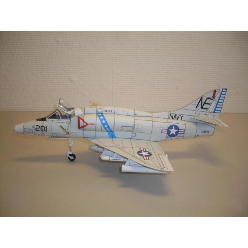 Модель 3D карты самолета игрушки Масштаб 1:33 US A4 Skyhawk Fighter военная модель бумажные