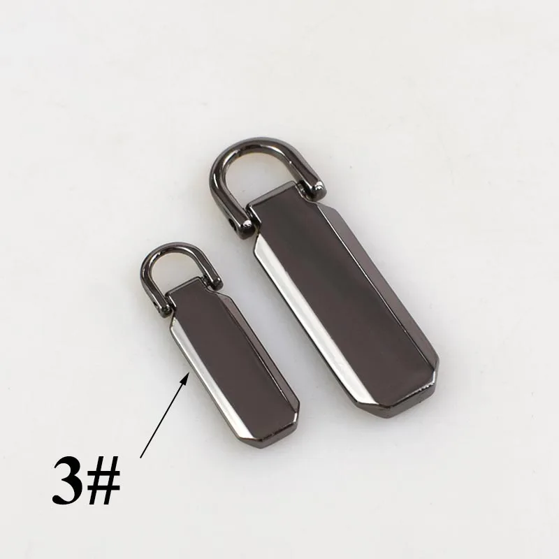 No3-gunblack 10 шт. съемные 3#5# металлические пуллеры на молнии для ползунков на молнии комплекты для ремонта молний на молнии тяговые вкладки DIY аксессуары KY907 - Цвет: No3-gunblack