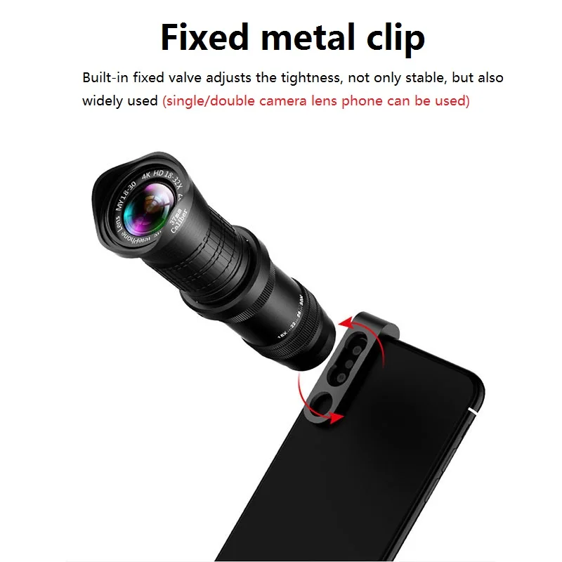 18-30X Telescope Zoom Lens Monocular Mobile Phone Camera for iPhone Samsung Smartphones Camping Hunting Sports Concert | Мобильные