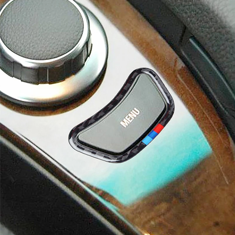 

Декоративная рамка из углеродного волокна с кнопками меню и центральным управлением для BMW 5 серии E60 520 525li 2005-10, аксессуары для интерьера