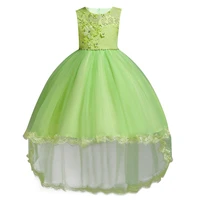 new 2021 autume kids dresses for girls wedding dress elegant embroidery party chiffon toddler girls dress children clothing 12y