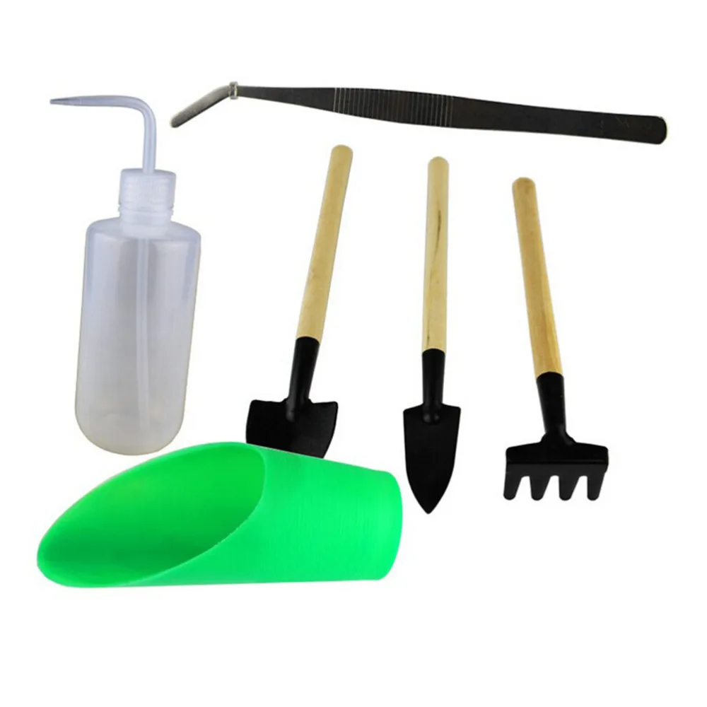 

6pcs Mini Iron Hand Shovel Trowel Rake Tools for Garden / Outdoor / Camping (Parts for Random Color)