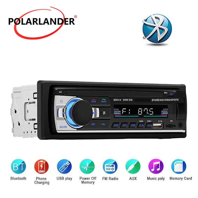 1 Din 4 &quotАвтомобильный Радио стерео аудио MP3 плеер в тире USB2.1 FM Bluetooth 0 AUX RCA U диск