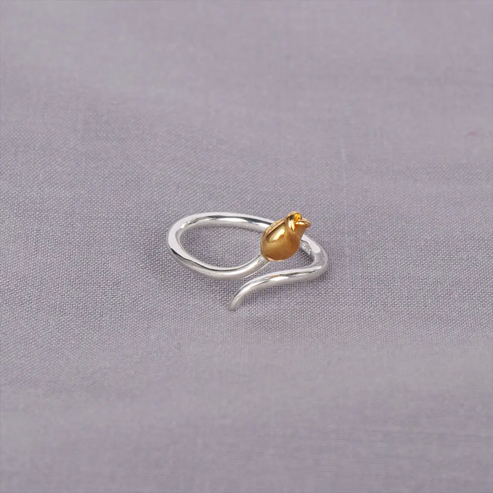 Кольцо с цветами розы регулируемые Открытые Кольца Изысканные милые маленькие