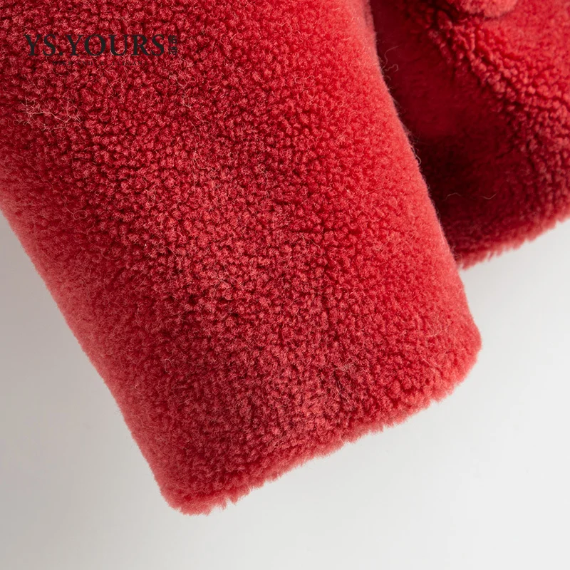 Пальто из натурального меха овечья шерсть шубы зимняя куртка для женщин воротник