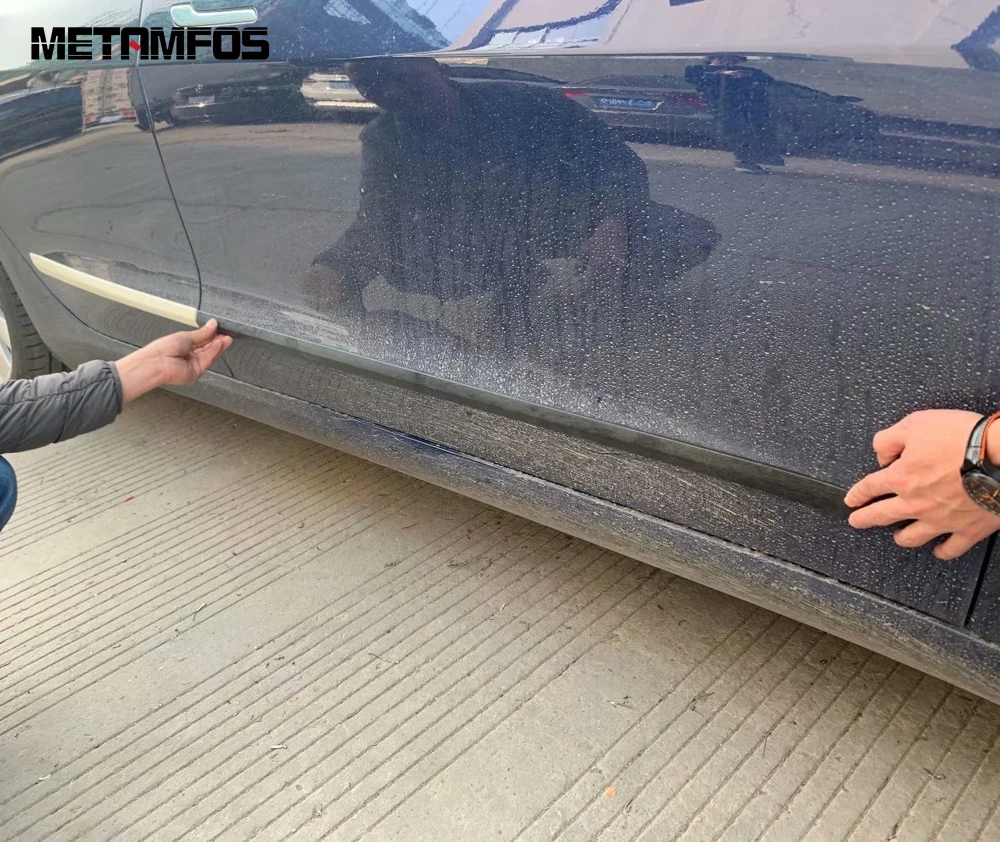 Полоса боковой двери из углеродного волокна для Tesla Model 3 2018-2021 юбки кузова