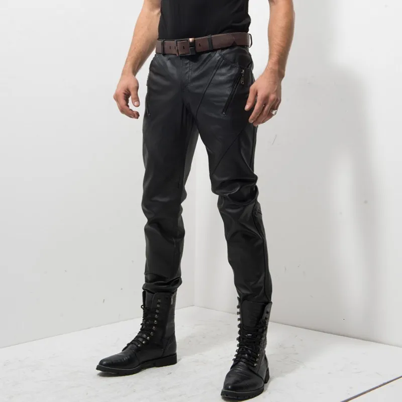 Брюки мужские на молнии облегающие ветрозащитные штаны для мужчин среднего