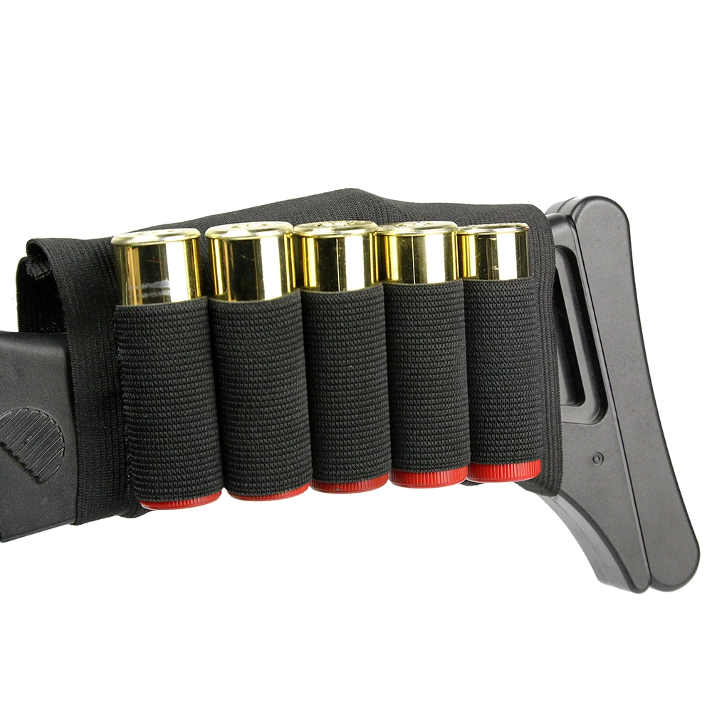 

Ammo Carrier Shell Holder, Military Bandolier Carrier Pouch, Airsoft Rifle Hunting Shotgun Shell Holder, 5 Round, 12/20 GA