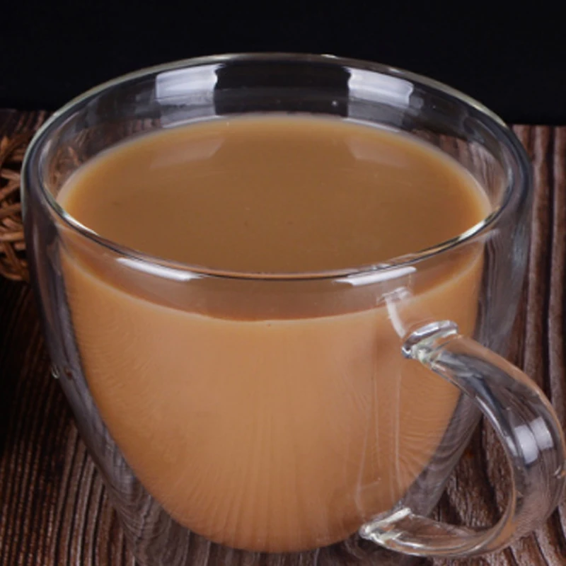 250 мл прозрачная стеклянная кофейная чашка термостойкий чайный набор двойной