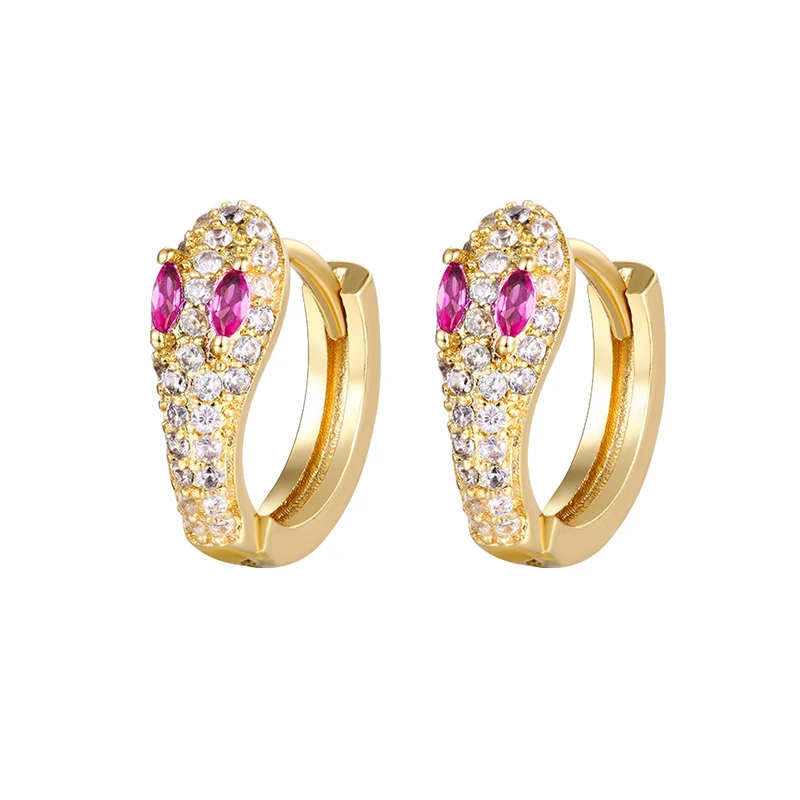 

CRMYA 2021 Trend Snake Unique Design Gold Silver Plated Hoop Earrings For Women Stud Earrings Wedding Jewelry
