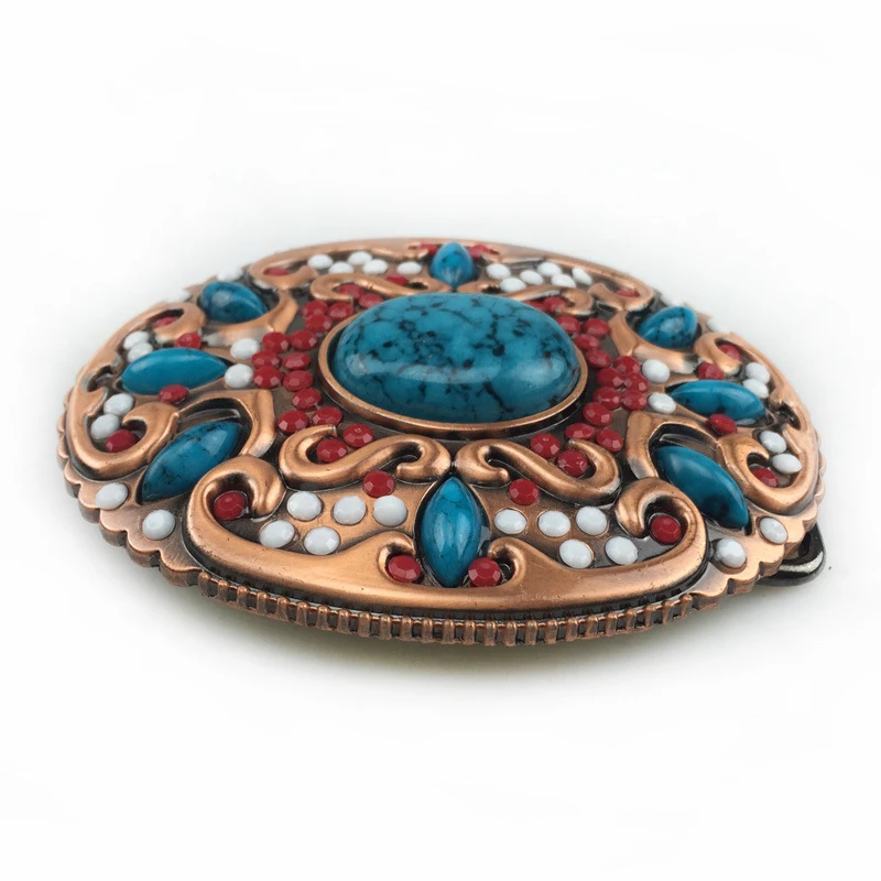 Красивый цветочный мужской Овальный ремень с пряжкой модный стиль ковбойские