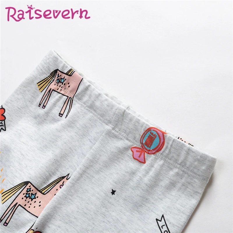 Raisvern/Детские леггинсы с принтом единорога обтягивающие штаны унисекс для